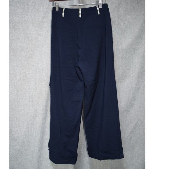 HOWL Effortlessly Chic Navy Ruffle Wide Leg Pants Womens S - Picture 3 of 3